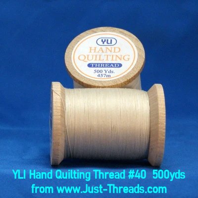 YLI 24450-WHT 3-Ply 40wt T-40 Cotton Quilting Variegated Thread 500 yd White 